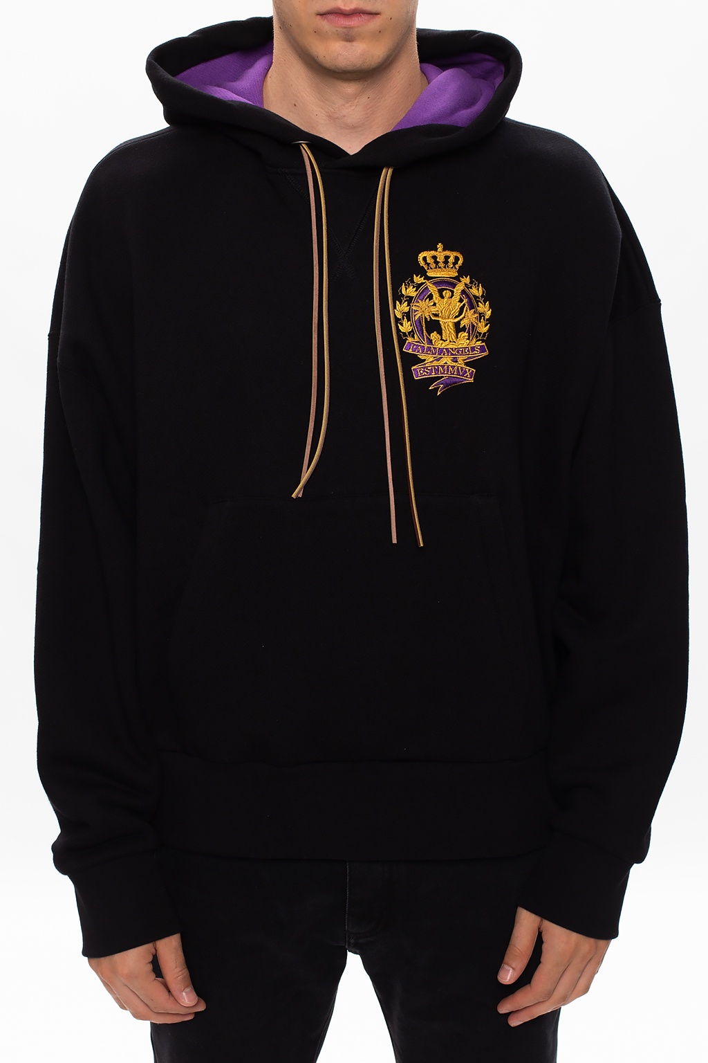 Palm Angels Logo-embroidered hoodie | Men's Clothing | Vitkac